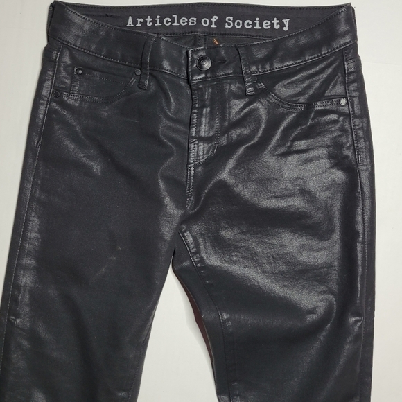 ARTICLE Of SOCIETY STRETCH KINNY LEG WAXED PANTS. Size 25 - Picture 5 of 10